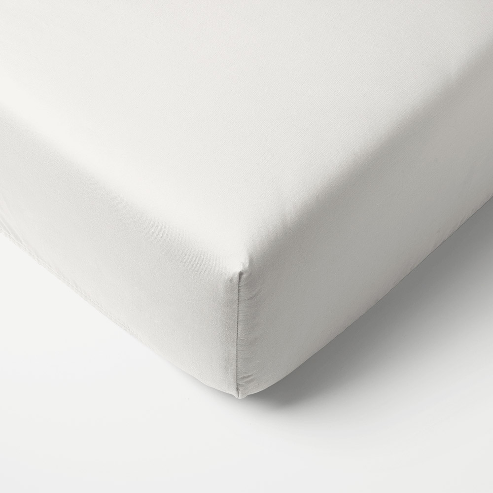 Organic cotton fitted bed sheet | 140 x 200 cm | White