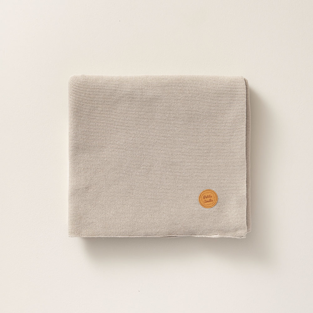 Cot Blanket Knitted Cotton | 100x80 | Tri-Colour
