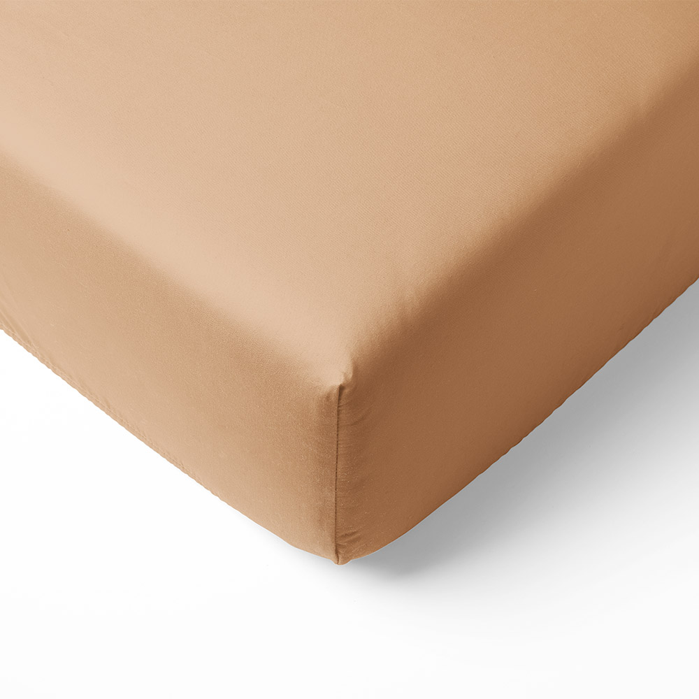 Organic Cotton Jersey Fitted Sheet 90 x 200 cm | Tan