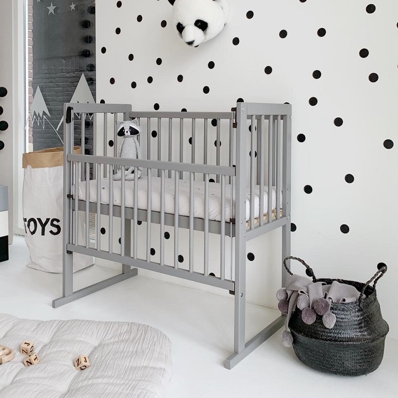 Bedside Sleeper Crib «Alain» | 90x40cm | Grey