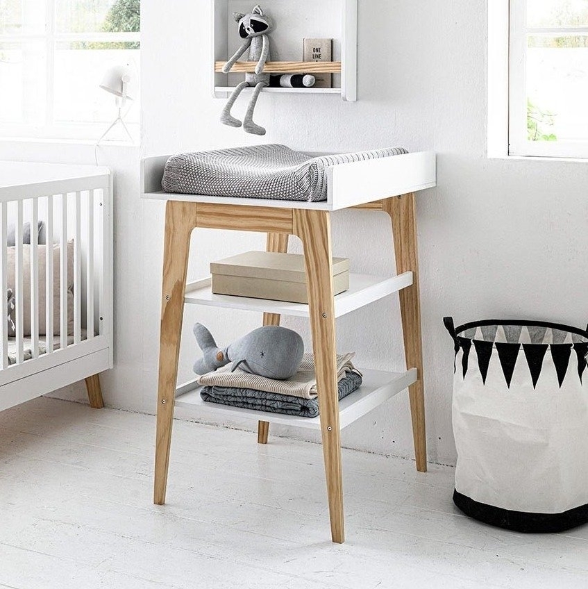Baby changing table «Brise» | White & natural wood
