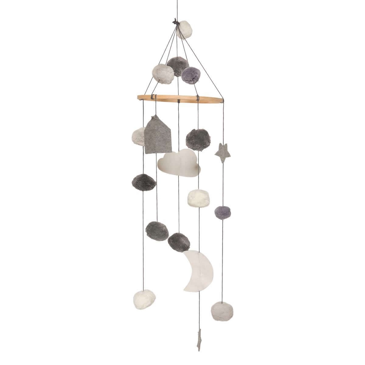 Baby Mobile for Cot and Cradle | Moonlight Grey