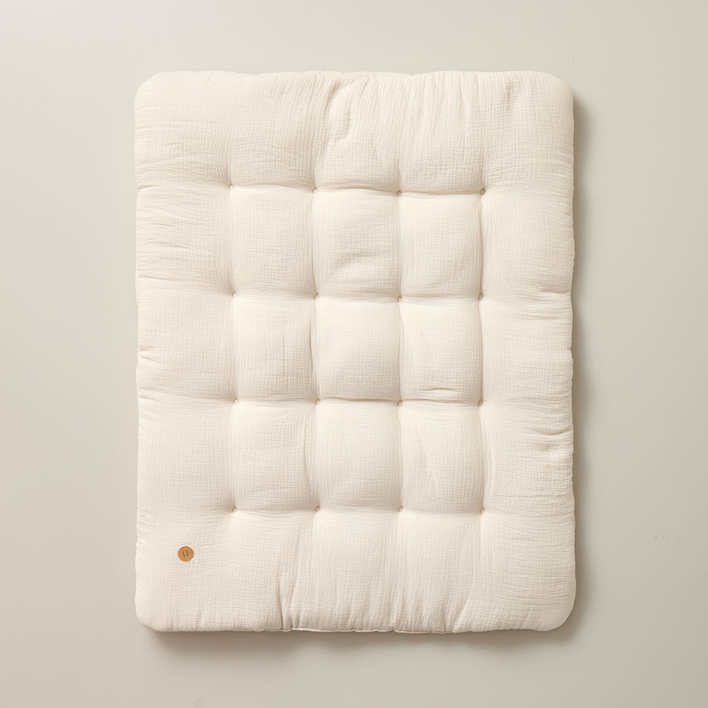 Baby Play Mat 110x85cm | Beige| Organic Muslin Cotton | Biscuit