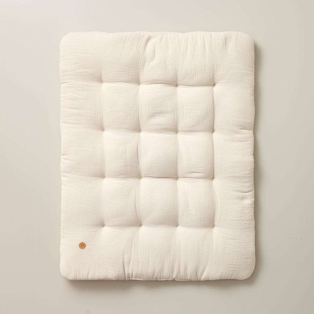 Baby Play Mat 110x85cm | Beige | Organic Muslin Cotton | Biscuit
