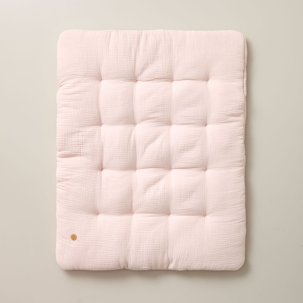 Baby Play Mat 110x85cm | Nude Pink | Organic Muslin Cotton | Biscuit