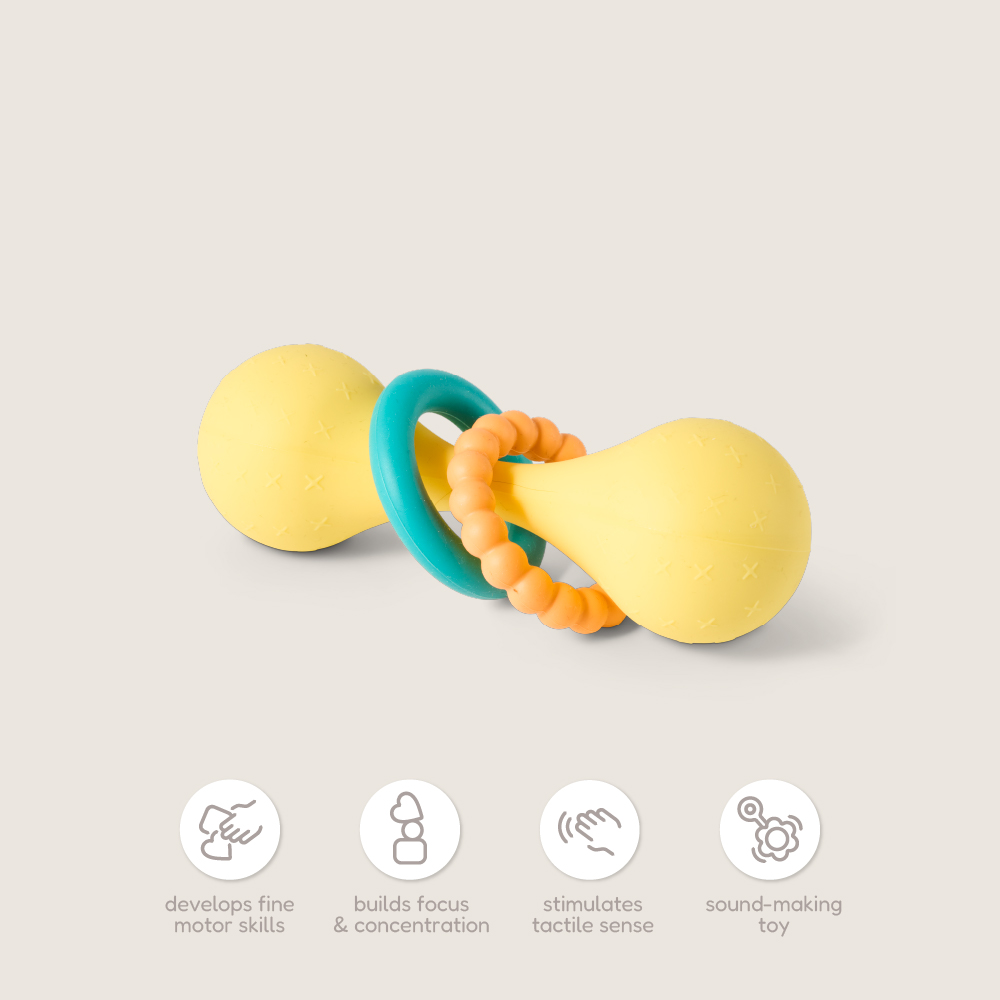Lisciani Carotina Baby First Toys Gift Set - 5 Sensory & Teething Toys For Babies 3+ Months