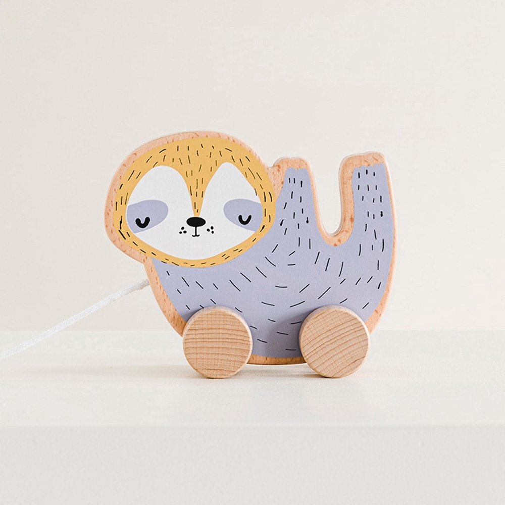 Wooden Animal Pull Along Toy | Pochoo the Sloth