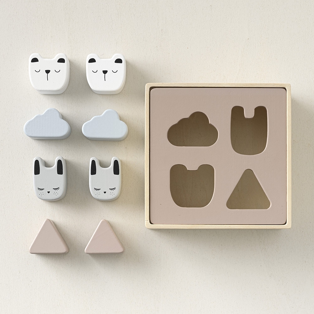 Wooden Bunny Rabbit Shape Sorter | Lapin | Natural | Petite Amélie