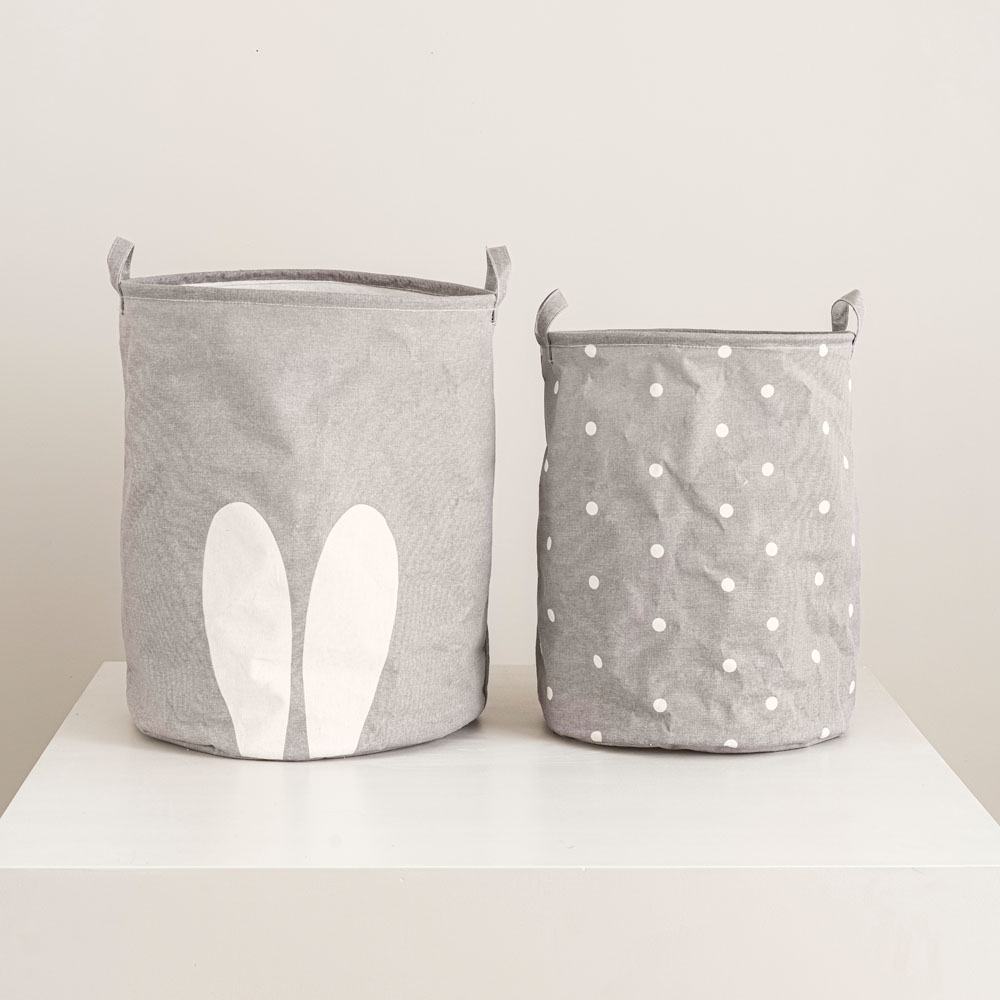 Grey toy storage basket discount