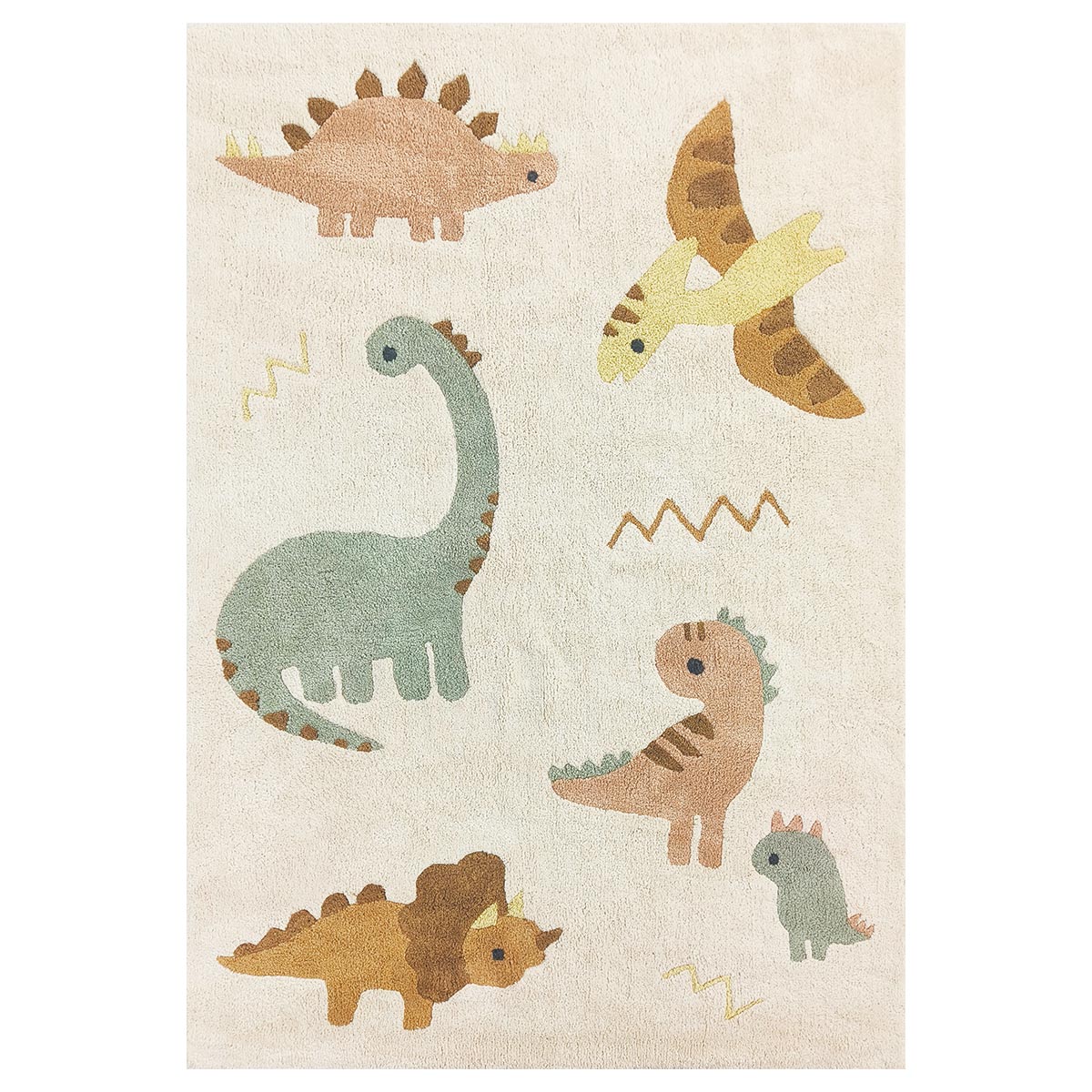 Dinosaur rug from 100% cotton in off-white ✔️ Petite Amélie