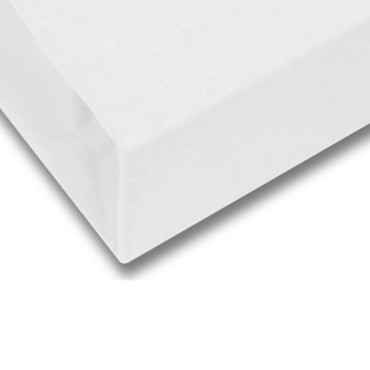 Fitted sheet for baby bed | 60 x 120 cm | Organic cotton | White