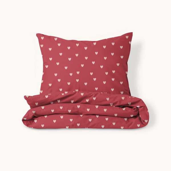 Flannel duvet cover set «Heart» | 140 x 200 cm