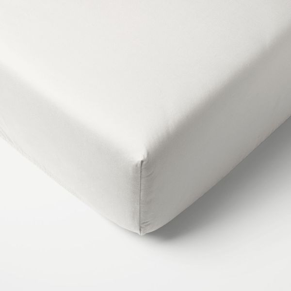 Organic cotton fitted bed sheet | 140 x 200 cm | White