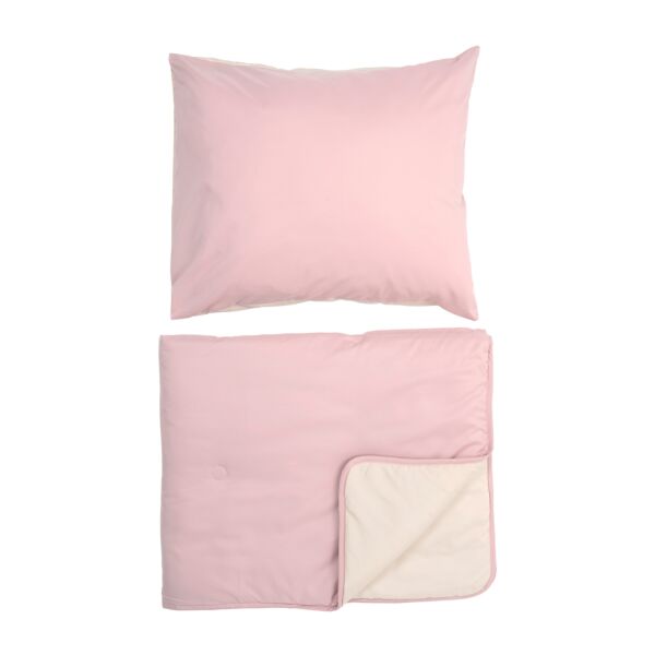 Coverless duvet with pillowcase | 140 x 200 cm | Pink