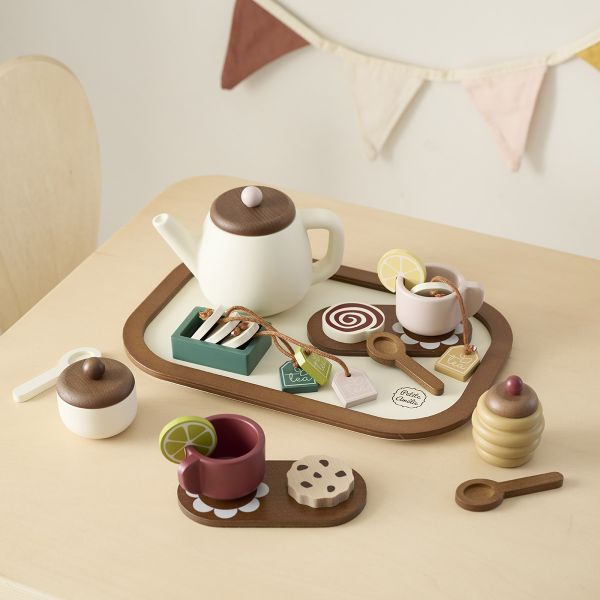 Wooden tea set «Noyer» | 20 pieces