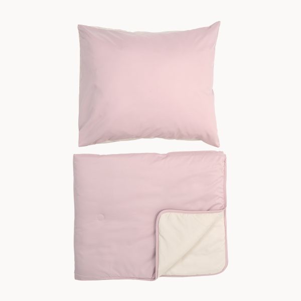Coverless duvet with pillowcase | 140 x 200 cm | Pink