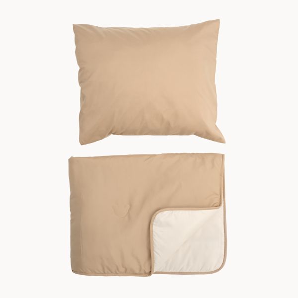 Coverless duvet with pillowcase | 140 x 200 cm | Caramel