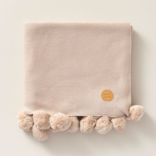 100x150cm sandy pink poms blanket for bed petite amelie