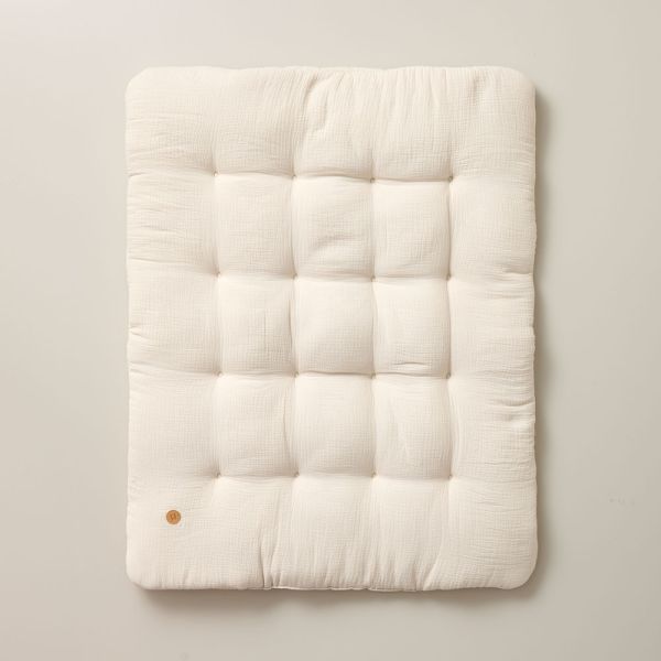 Baby Play Mat 110x85cm | Beige | Organic Muslin Cotton | Biscuit