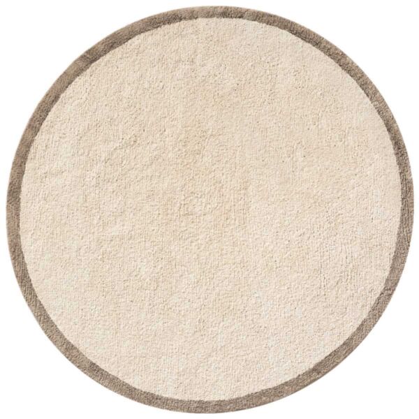 Washable children's rug | Round ø120 cm | Beige and taupe