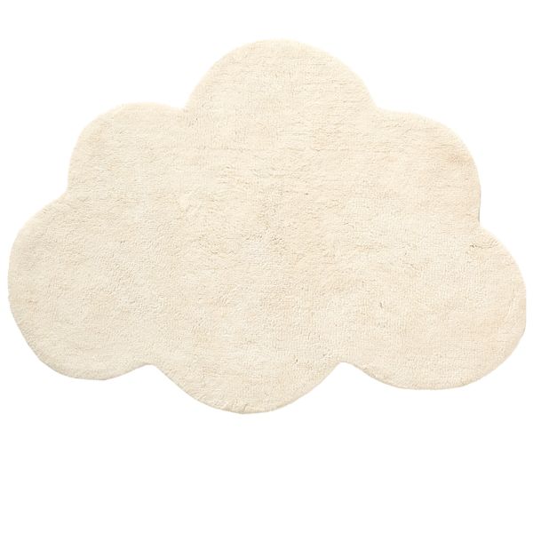 WASHABLE CLOUD SHAPED RUG 80 x 110 CM | OFF-WHITE