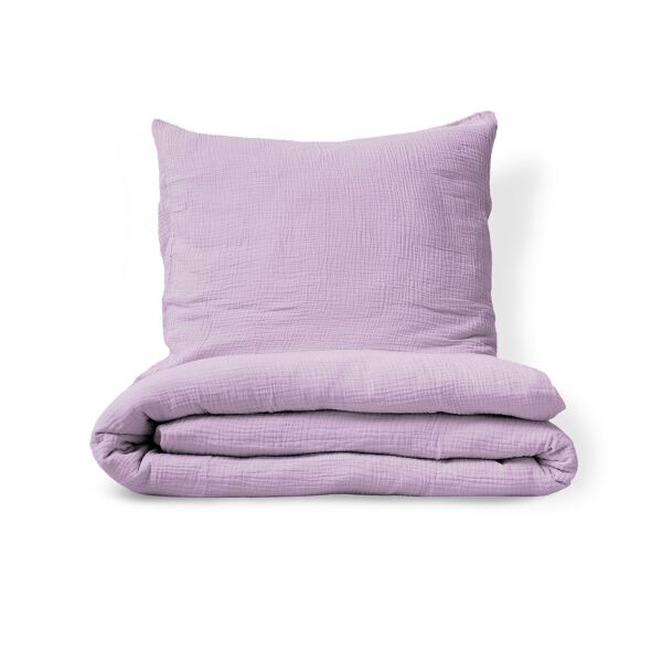 Duvet cover set muslin cotton | 140 x 200 cm | Lilac