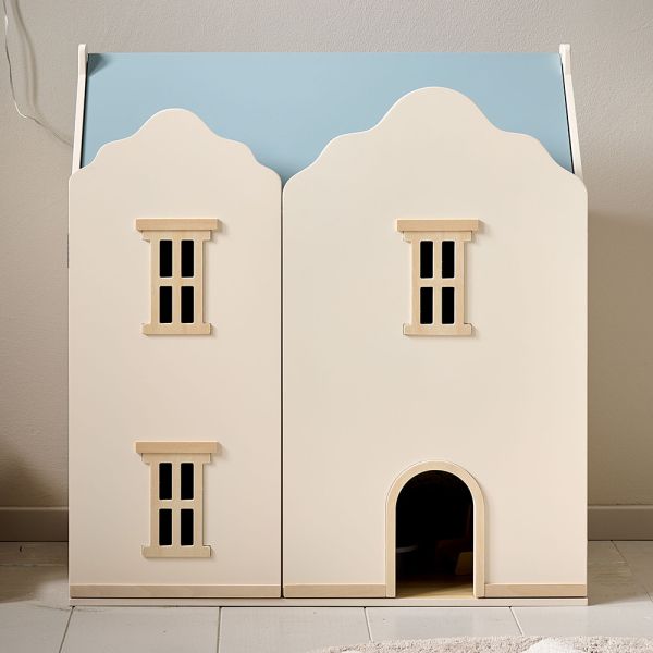 Dollhouse pastel blue roof and white from Petite Amélie