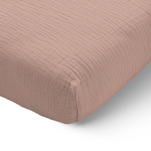 FITTED SHEET 70 X 140 CM MUSLIN COTTON | DUSTY PINK