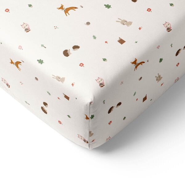 JUNIOR BED FITTED SHEET 80 X 160 CM «WOODLAND» | OFF-WHITE