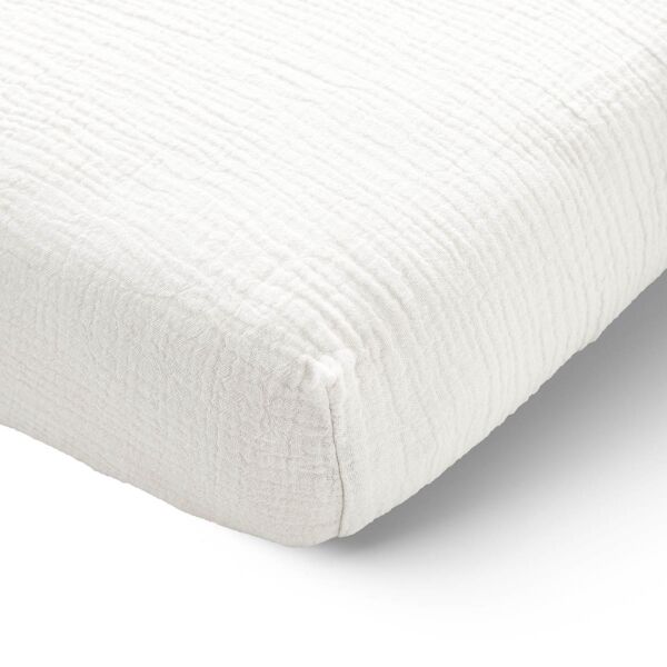 FITTED SHEET 90 X 200 CM MUSLIN COTTON | WHITE