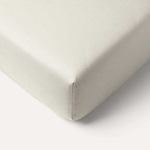 ORGANIC COTTON JERSEY FITTED SHEET 70/80 X 160 CM | IVORY