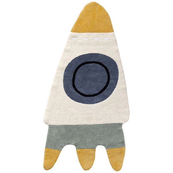 Kids room rug rocket 85x110cm from Petite Amélie