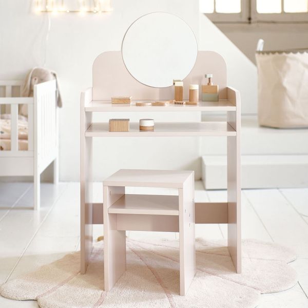 make up table toy set pink wood Petite Amélie