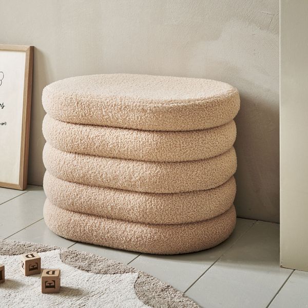 OTTOMAN STORAGE BOX | «TED» | NUDE