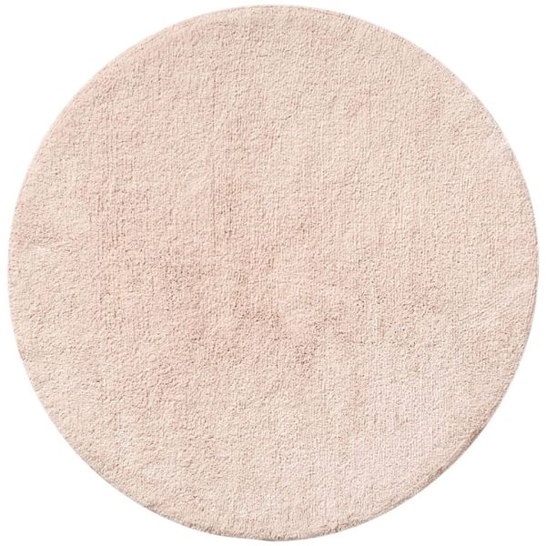 round pink soft washable rug for baby room from Petite Amélie