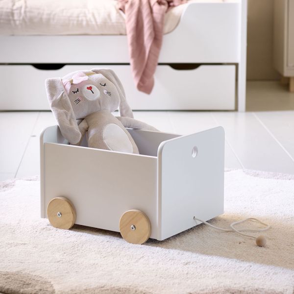 Storage box on wheels made from MDF in white from Petite Amélie