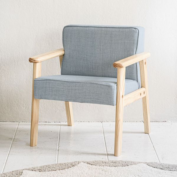 Toddler arm chair from wood in blue from Petite Amélie