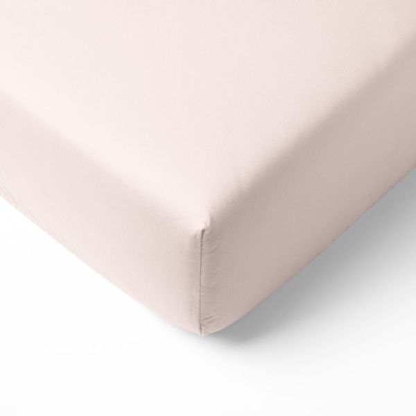 Organic cotton jersey fitted sheet - 70 X 140 cm | Crystal pink
