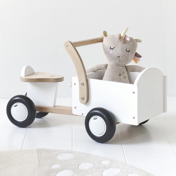 toy bike toddler push along car wood white Petite Amélie