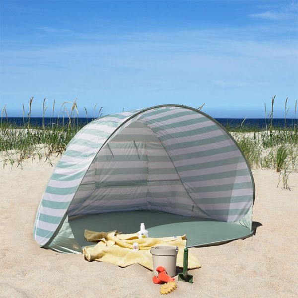 Uv pop up tent in green for kids outdoor play from Petite Amélie