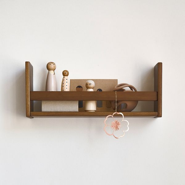 Wooden wall shelf «Hetre» | Cocoa