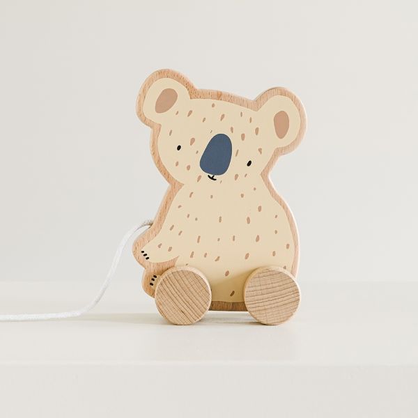 wooden baby animal pull along toy koala from Petite Amélie