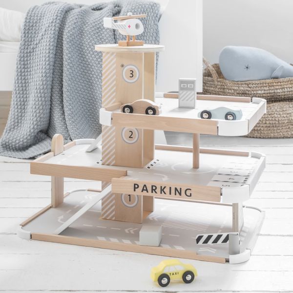 wooden-toy-parking-garage