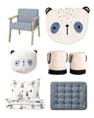 Armchair for nursery made from wood in blue from Petite Amélie