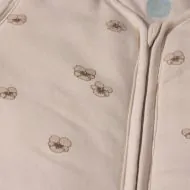 Baby winter sleeping bag with pansy pattern in jersey cotton for 3 to 6 months from Petite Amélie