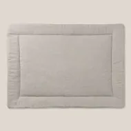 Beige baby play mat 70x96 cm for foldable playpen made of organic cotton from Petite Amélie