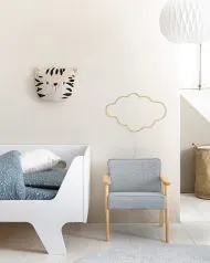 Kids arm chair from wood in blue from Petite Amélie