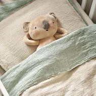 Kids single duvet cover 140x200 cm from muslin cotton in pink from Petite Amélie