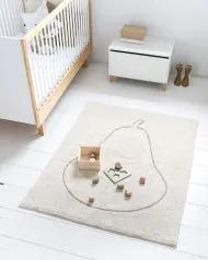 pear rug playtime with toy sorting blocks from Petite Amélie