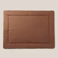 Play mat in brown 70x96 cm for foldable playpen made of organic cotton from Petite Amélie